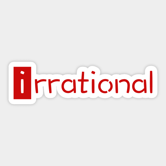 irrational - math design Sticker by funmaths